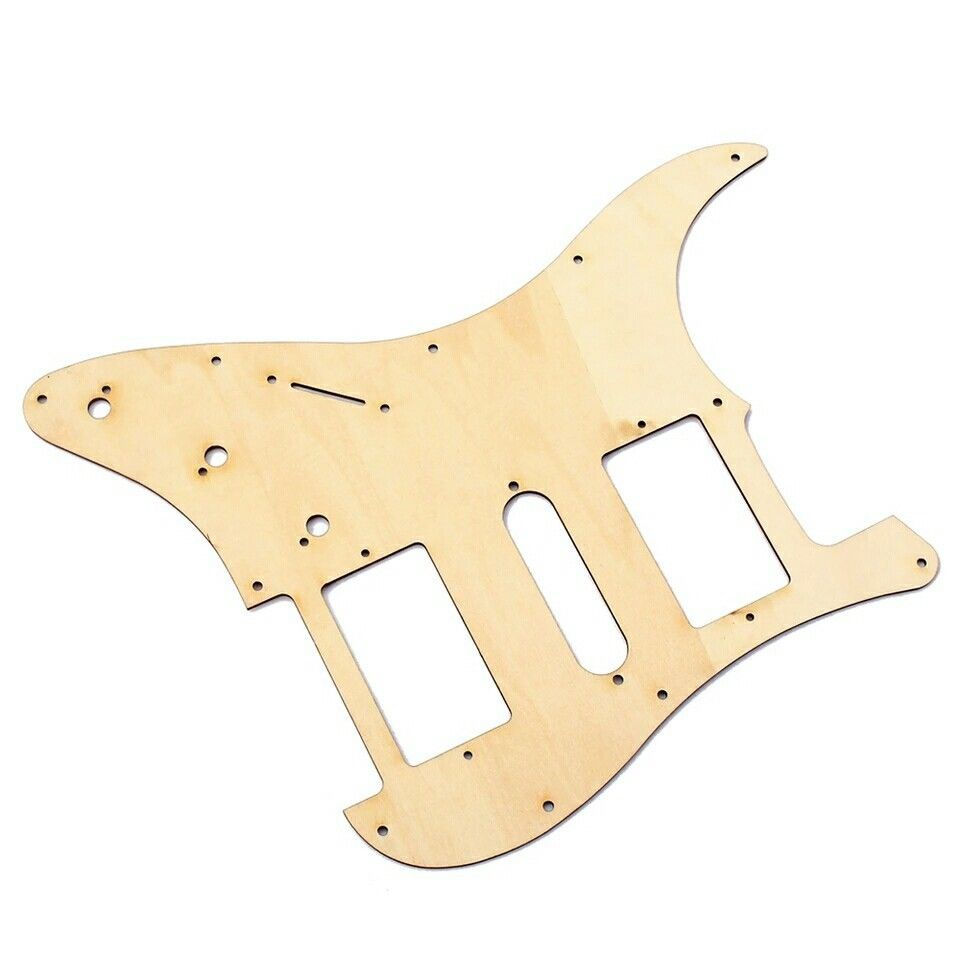 Miniatura: BATTIPENNA CHITARRA ELETTRICA SSS HSH SSH BATTI PENNA LEGNO DECORATO LASER