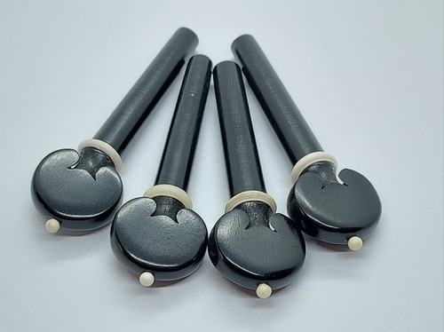 4 Piroli In Ebano Per Violino - Ricambi Per Corde 1/8, 1/4, 1/2 - Foto 13