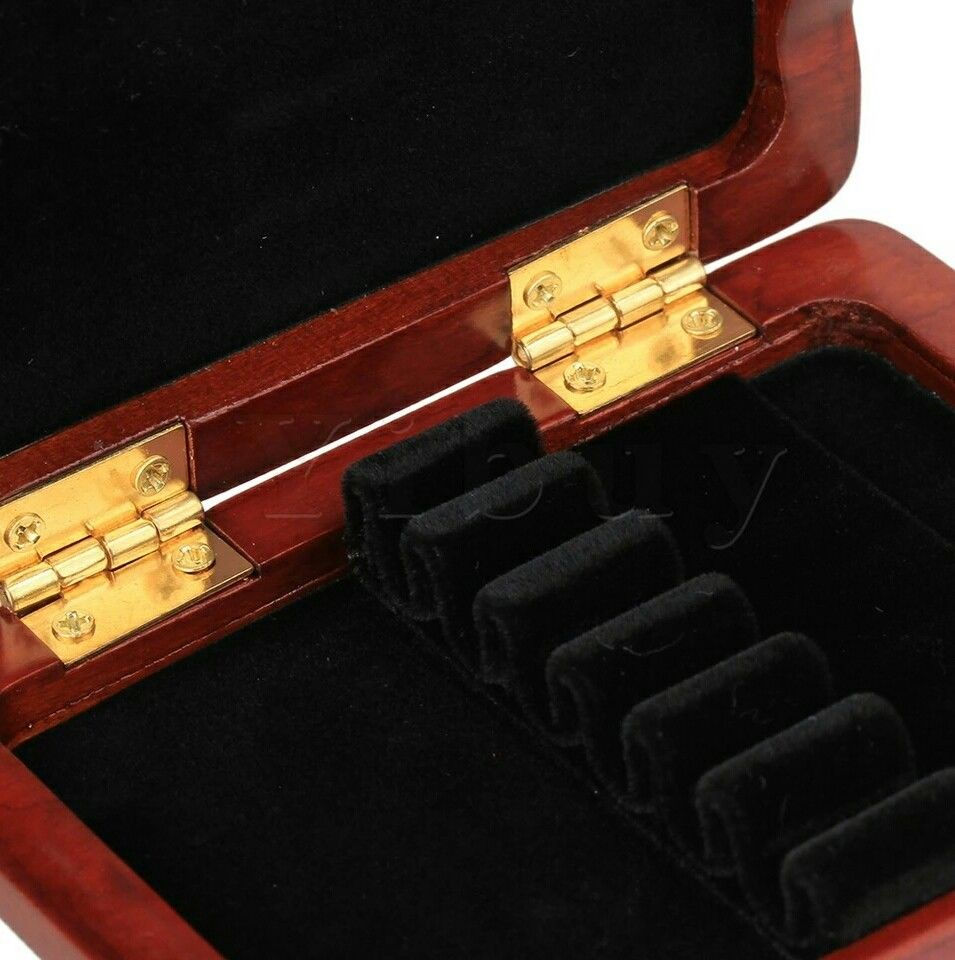 Miniatura: PORTA ANCE OBOE 6 PEZZI LEGNO ROSSO IDEA REGALO CHIUSURA MAGNETICA