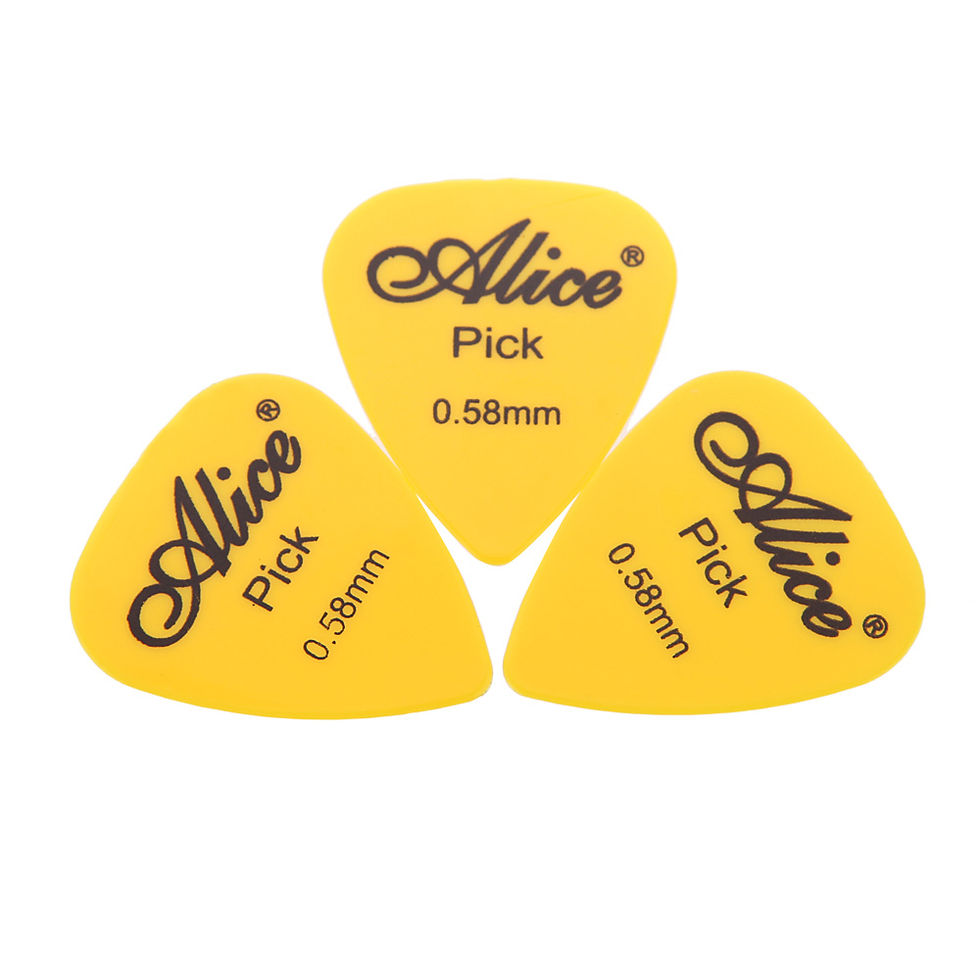 Miniatura: SET 10 PLETTRI ALICE MISURE VARIE CHITARRA CLASSICA ACUSTICA ELETTRICA BASSO