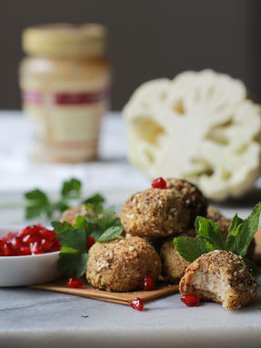 knusprige Blumenkohl-Falafel aus dem Ofen