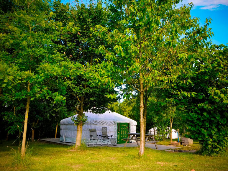 The yurts at Meon Springs