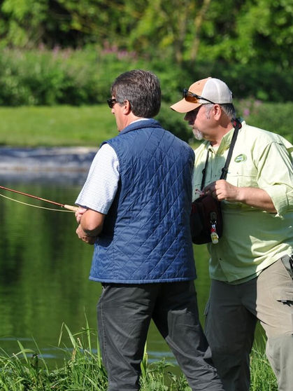 Fly fishing lesson