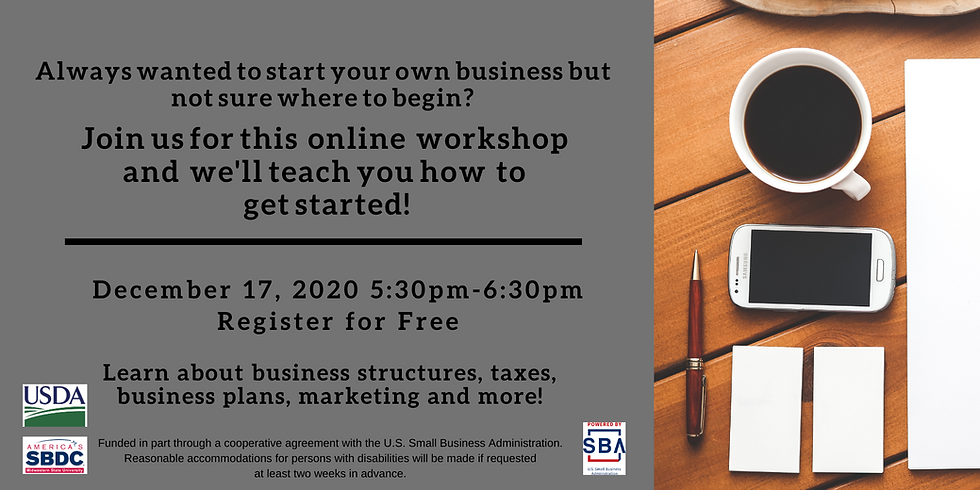 Introduction to Business Ownership (Webinar)