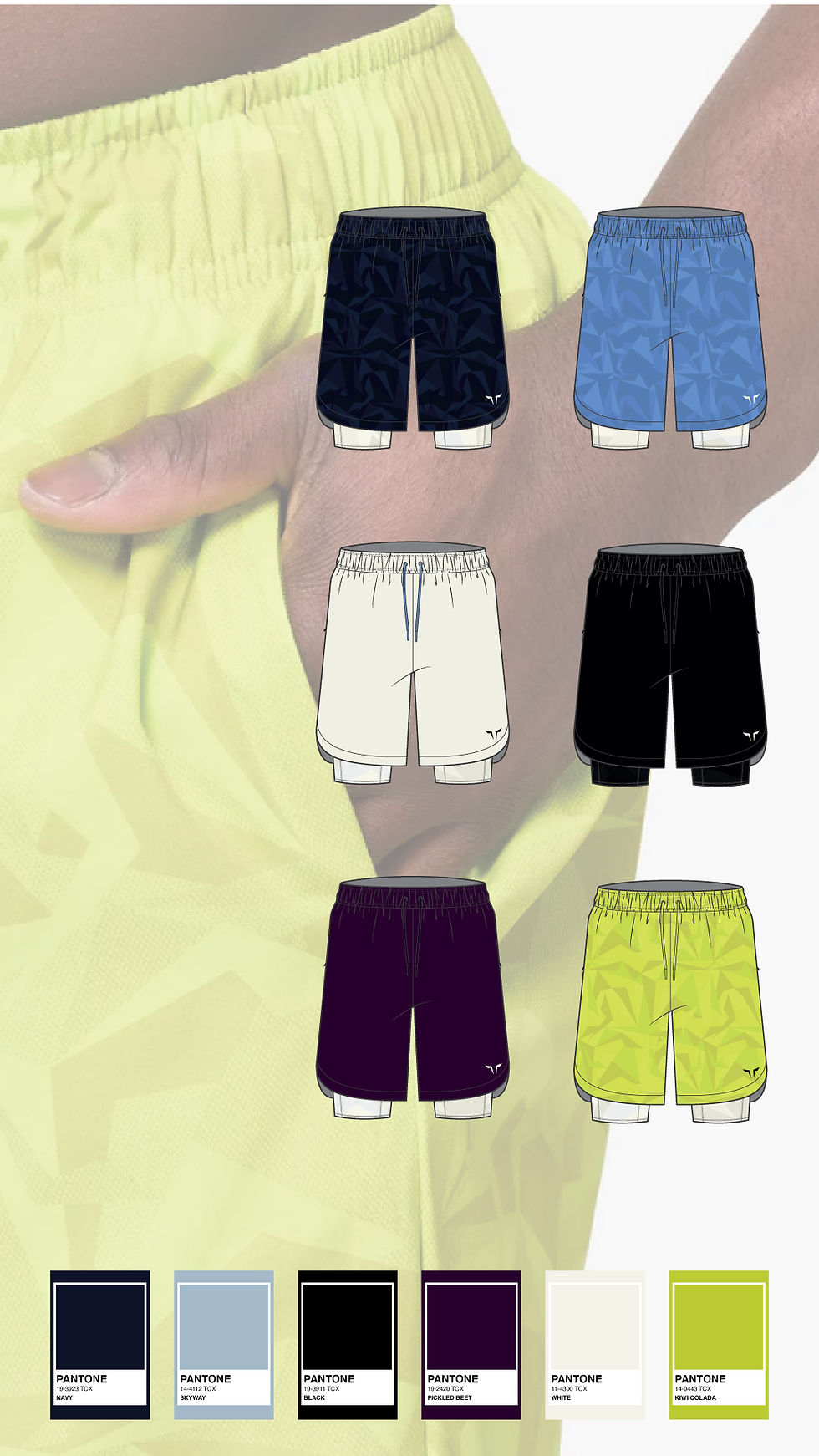 CAD overlay on finished activewear garment showing alignment and precision — GCC fashion product development tools.