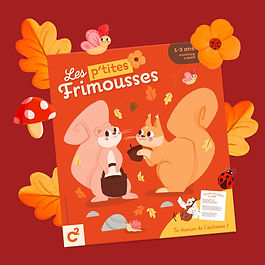 Les p’tites Frimousses c’est quoi ? 🐿️

Un projet tout mignon pour les enfants de 1 à 3 ans, avec de jolies surprises : cherche et trouve, imagier et une chanson ! C’est aussi l’occasion de retrouver les Sœurs Noisettes, Frisette et Gaufrette, autour du thème de l’automne 🍂

Concept : @castel__2
Illustration : @natacha_cstl
Mise en page : @nikitartwork

