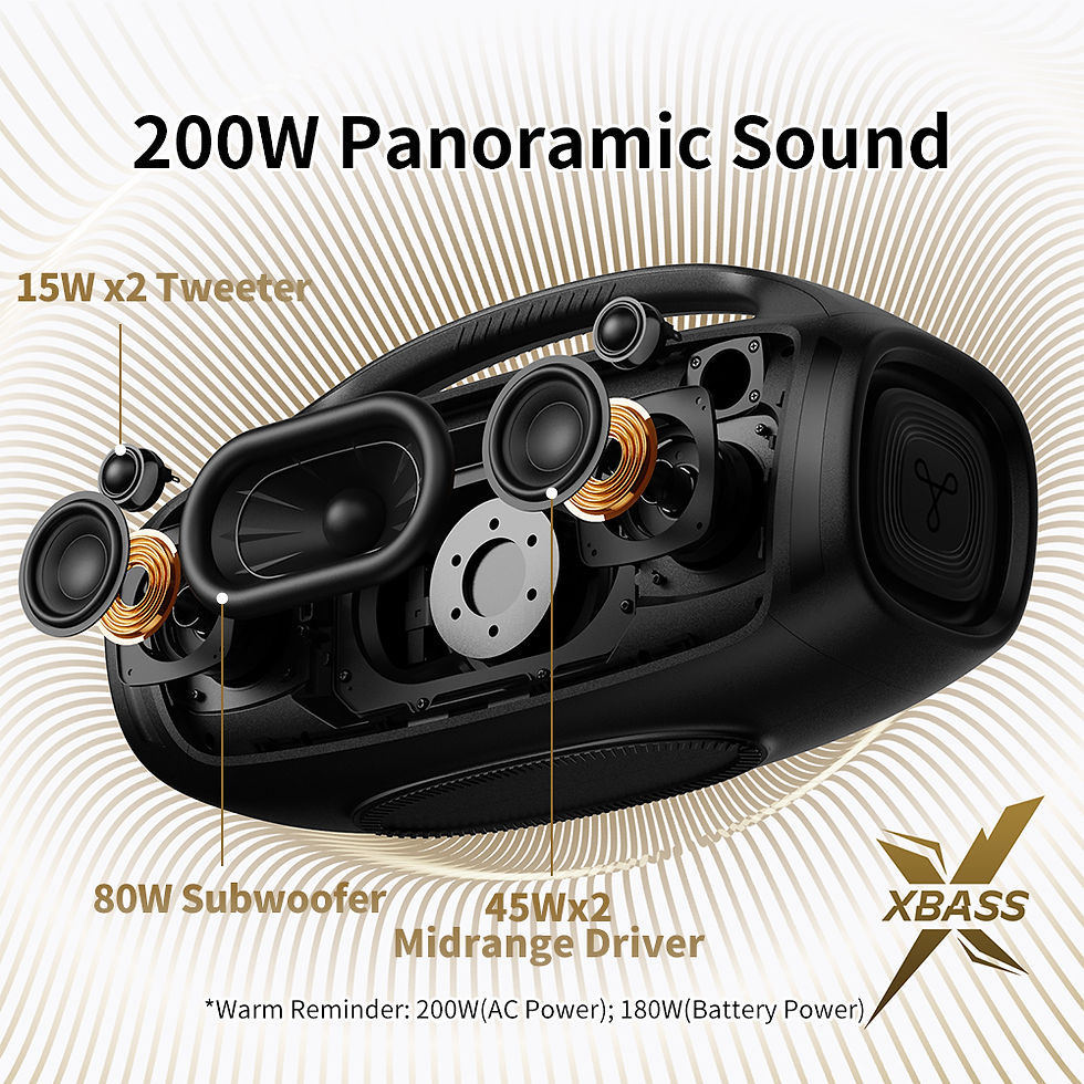 Thumbnail: TRIBIT StormBox Blast 2 Bluetooth Speaker, 200W Power With Subwoofer Outdoor IP6