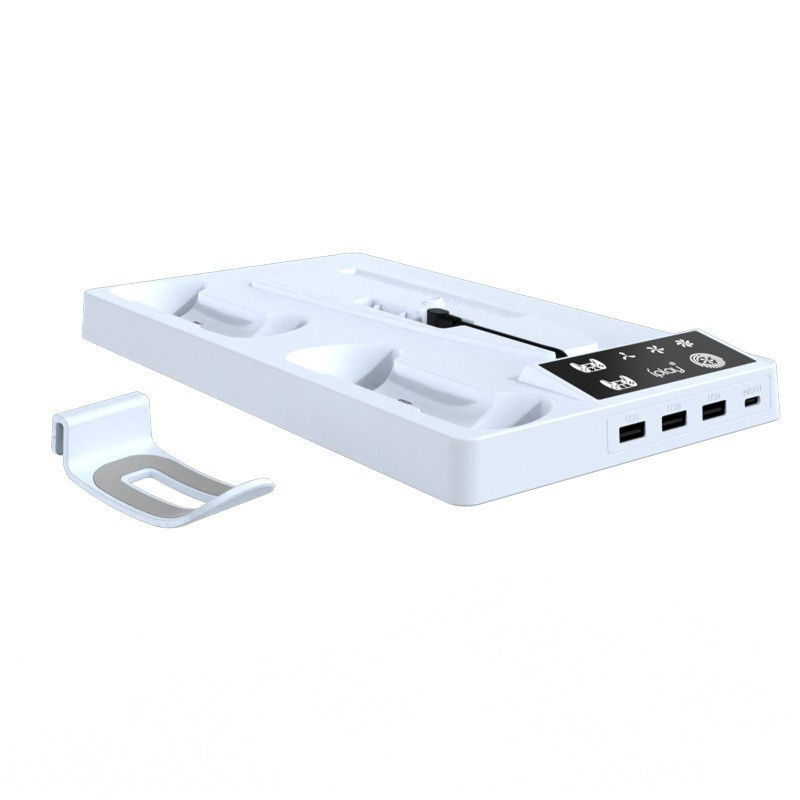 Thumbnail: Suitable for Ps5 Slim Multifunctional Cooling Base with Rgb Light, Ps5 Charging 