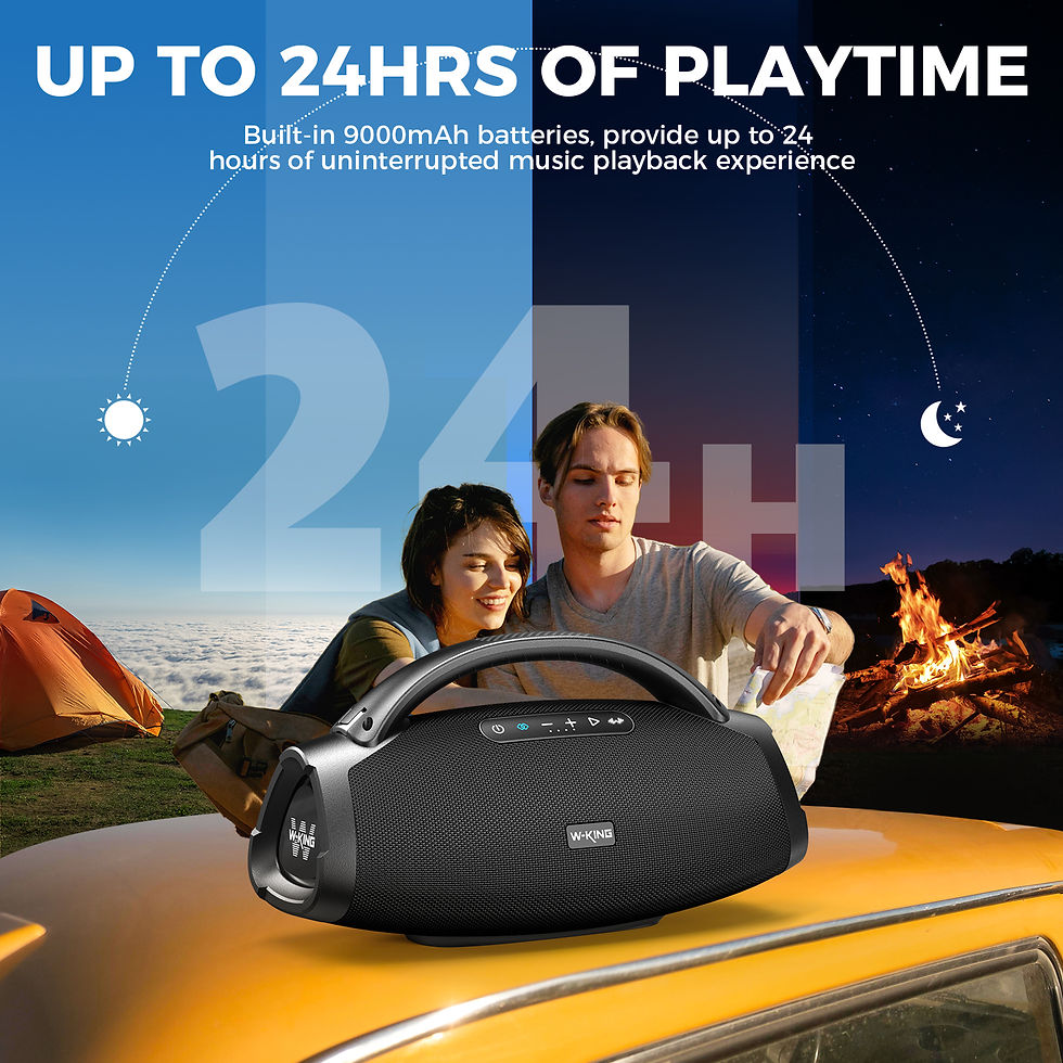Thumbnail: W-KING X20 200W RMS Portable Bluetooth Speakers, Massive Bass Party Boombox IPX7