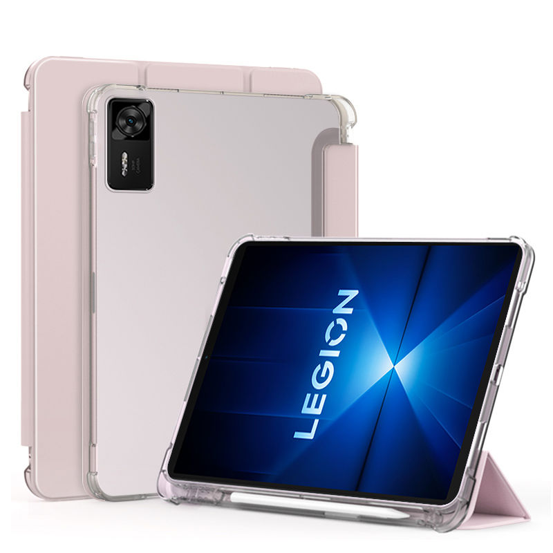 Thumbnail: For Lenovo Legion Y700 4th Gen Case with Pencil Holder Folding Stand TPU Back Ta