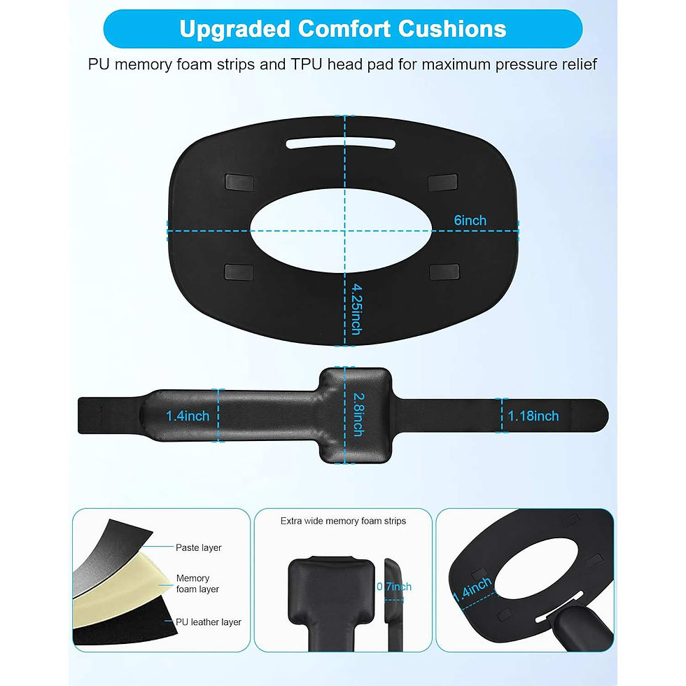 Thumbnail: TRANSNOVO Adjustable Head Strap Compatible with Oculus Quest 2 and Meta Quest 2 