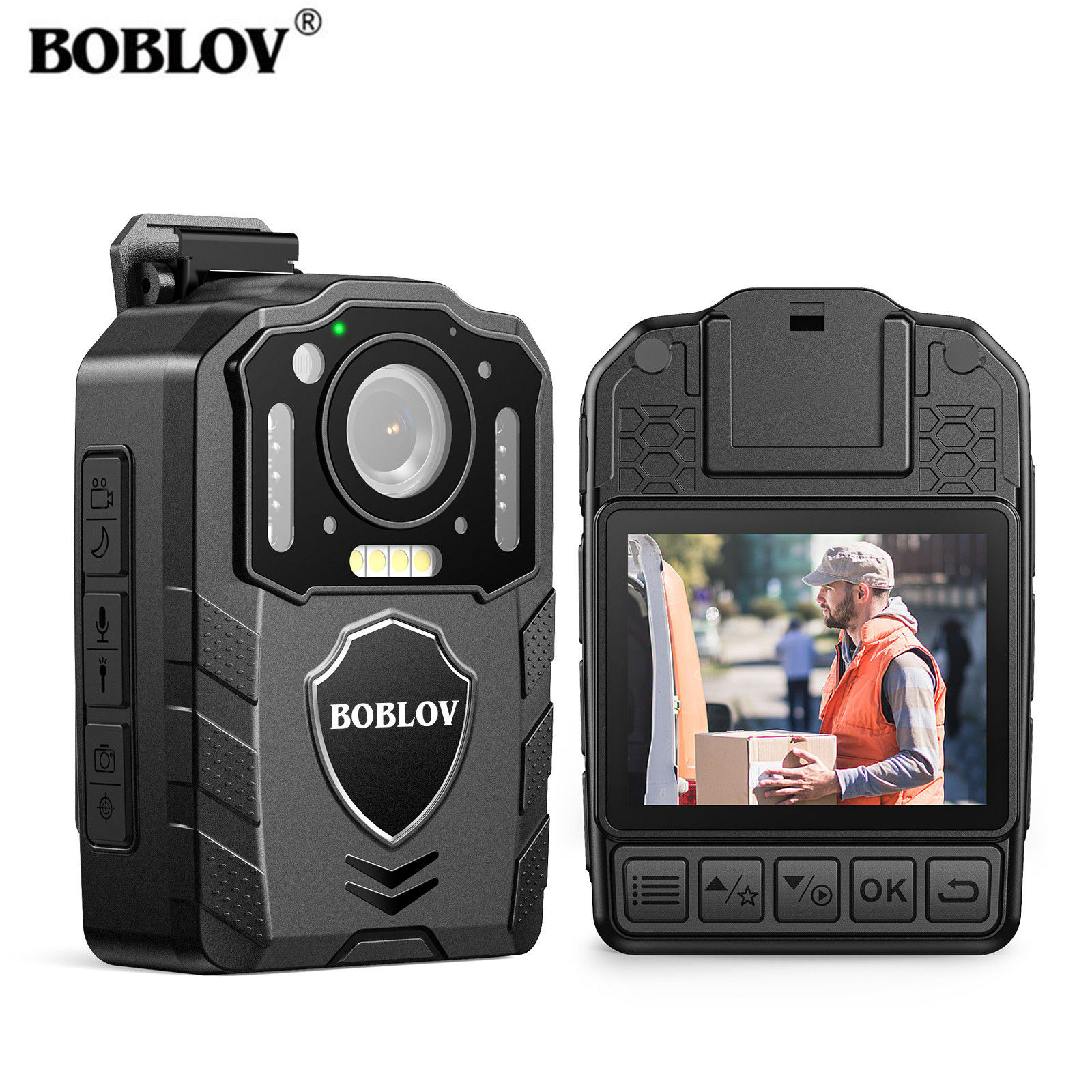 BOBLOV KJ25 1080p Body Camera 3000mAh Support 13H Recording Night Vision Camcord