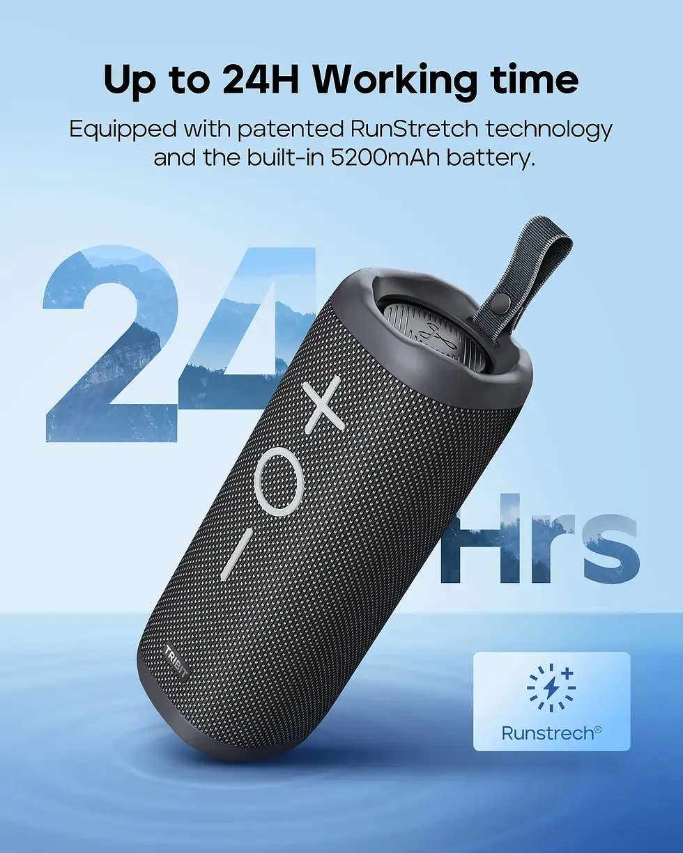 Thumbnail: TRIBIT StormBox 2 Portable Bluetooth Speaker, 34W Power, IPX7 Waterproof Wireles