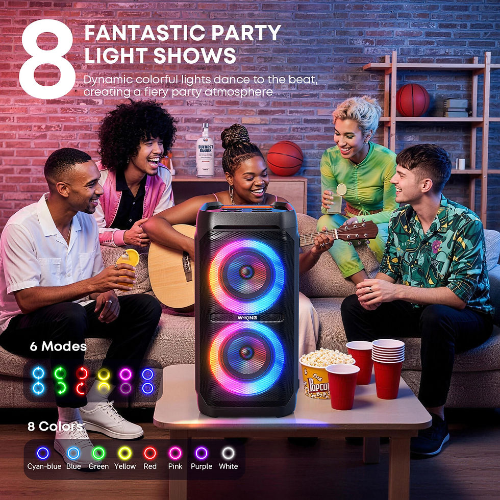 Thumbnail: W-KING T11 Bluetooth Speakers,100W RMS, IPX6 Waterproof, BT 5.3 Portable Party B