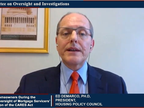 HPC President Ed DeMarco Testifies to Congress on Mortgage Servicing and COVID-19 Response