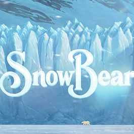 An image of an Artic environment, a lone snow bear is walking on all fours, right to left
