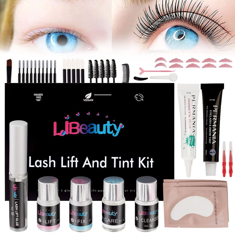 Lash Lift and Color Kit 4-In-1 with Brow Lamination & Perm - Professional Eyelas