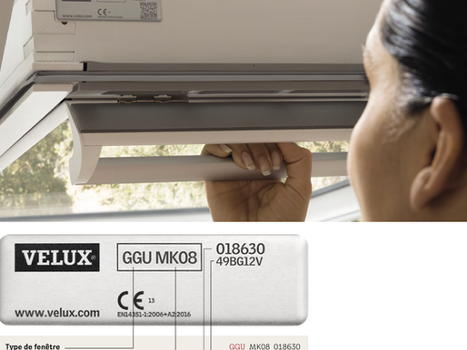 Où se trouve la "plaquette" de mon Velux / Roto ?