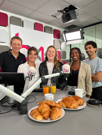 Pierre Beaudot, Juliette Nesson, Maria Bemba, Safouane Abdessalem, studio radio, petit déjeuner, brunch, BX1. 