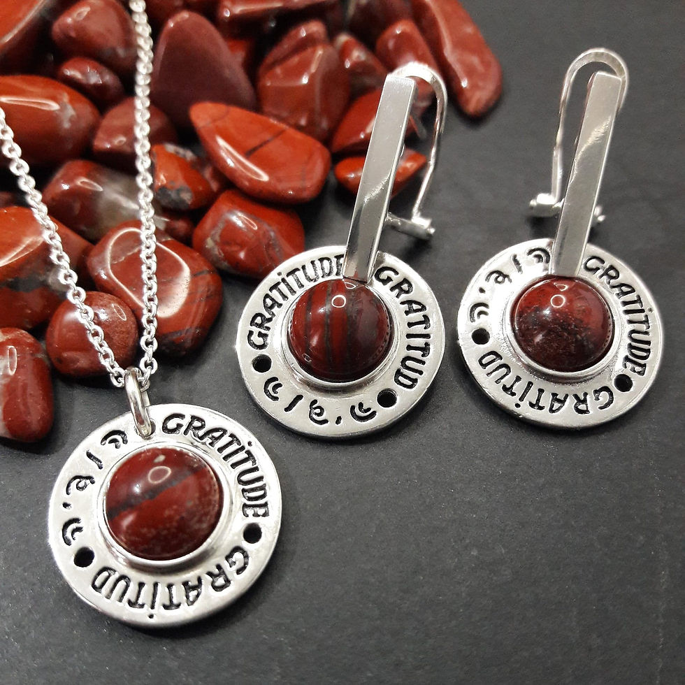 Thumbnail: Red Jasper Gratitude Coin Pendant