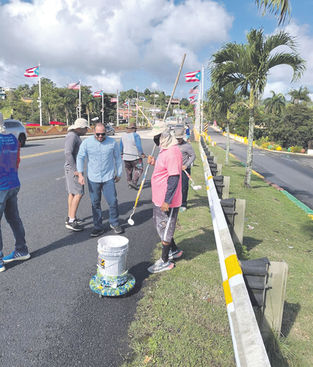 Alcalde electo de Cidra coordina tareas de limpieza y embellecimiento en su pueblo