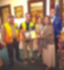 San Juan Mayor Miguel Romero Lugo, center, was also recognized for his administration, which the Lions Club noted has promoted significant improvements in infrastructure and municipal services, and has allowed more citizens to access resources, programs and vital services offered by various entities.