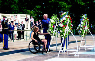At Arlington, Trump returns to the politics of the ‘forever wars’