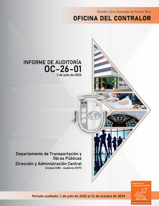 DTOP mantiene deudas sin cobrar por más de 6.1 millones de dólares, revela la Contralora