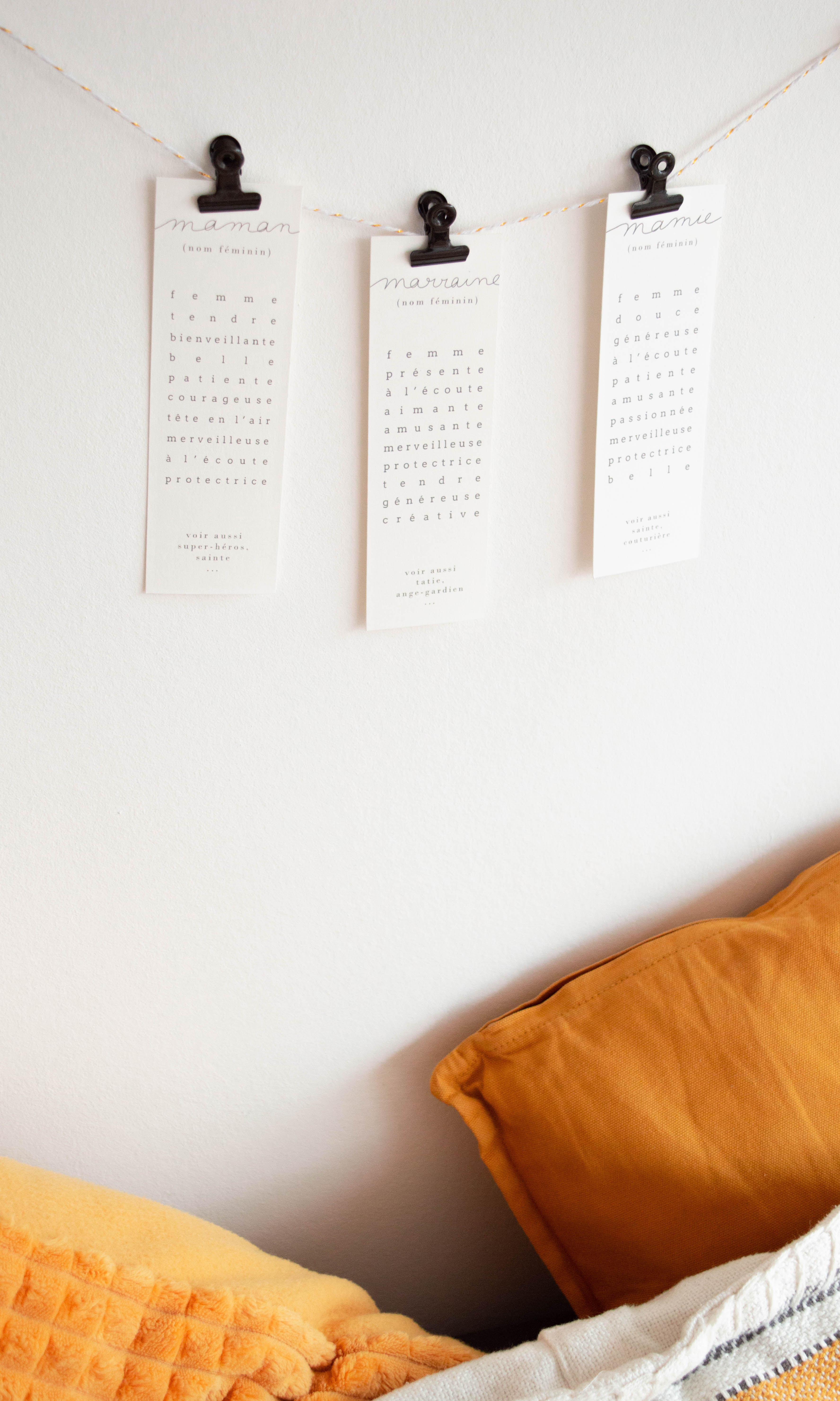 Marque page famille personnalisé