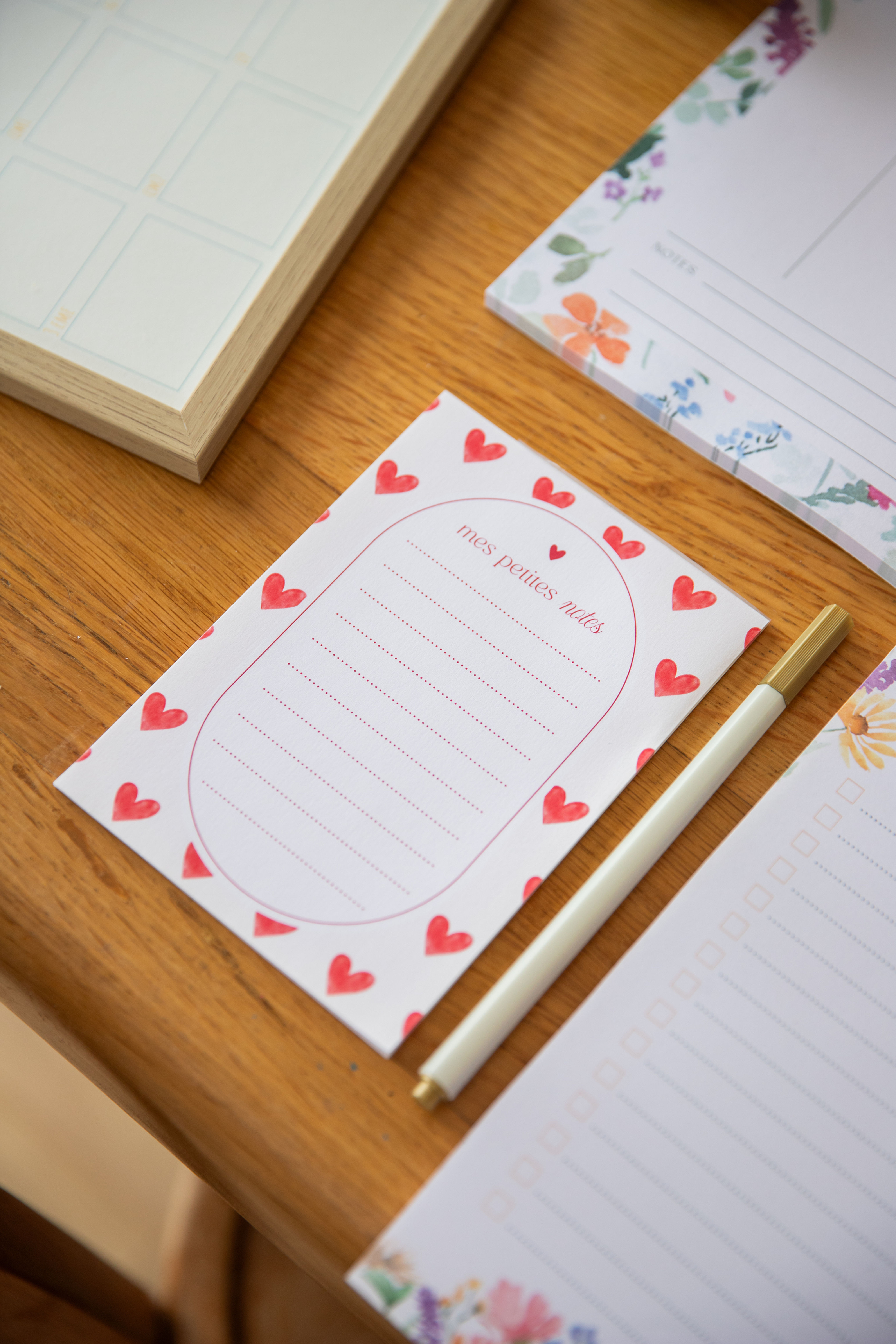 Bloc note coeurs A5