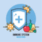 Un escudo protector representando el sistema inmune y la importancia de la buena alimentación 