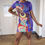 Miniature : Robe en coton design afro