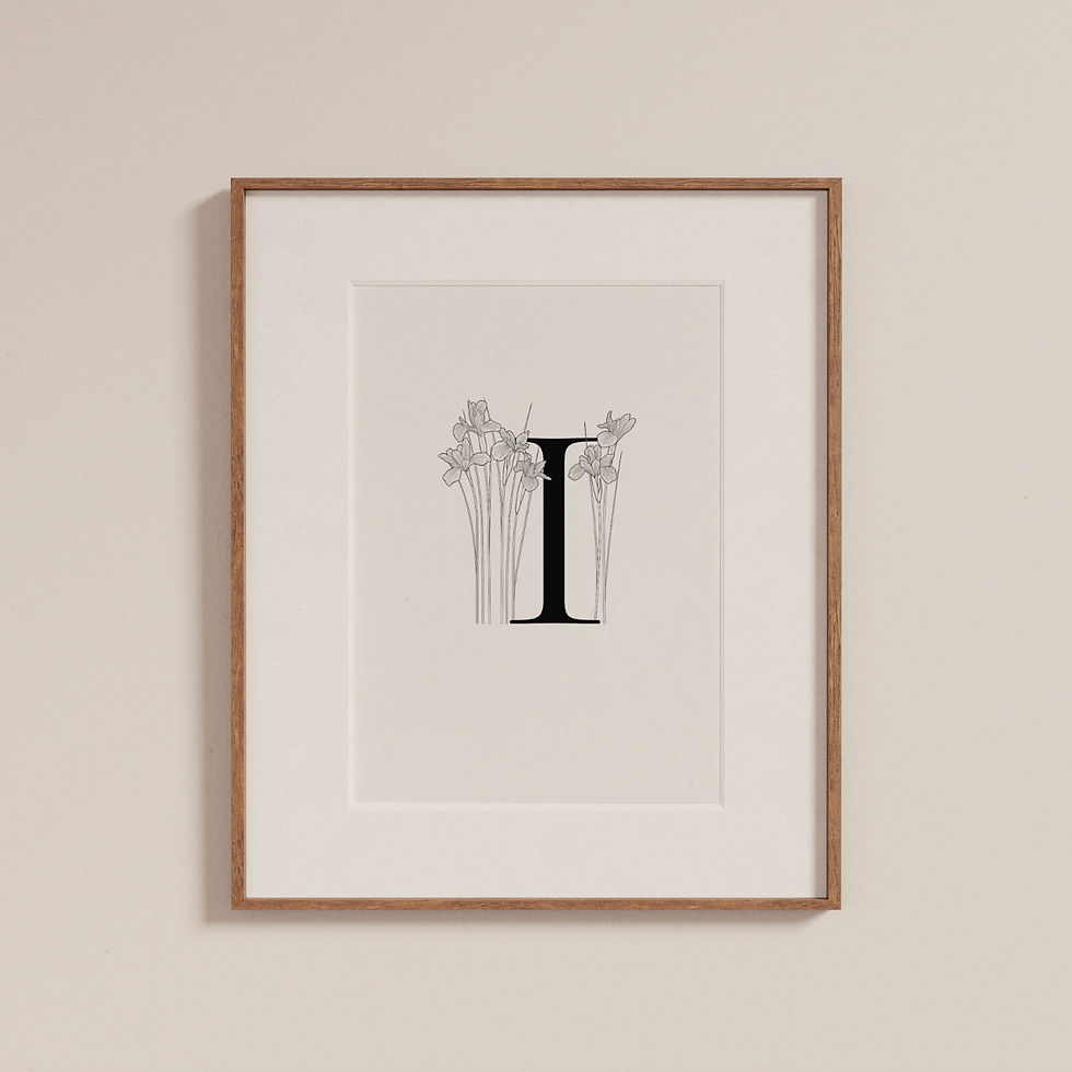 Notes in Bloom Alphabet Print - Letter I