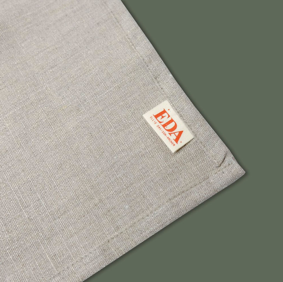 Thumbnail: EDA Screen Printed Wild Flower Linen Napkins Set of 6