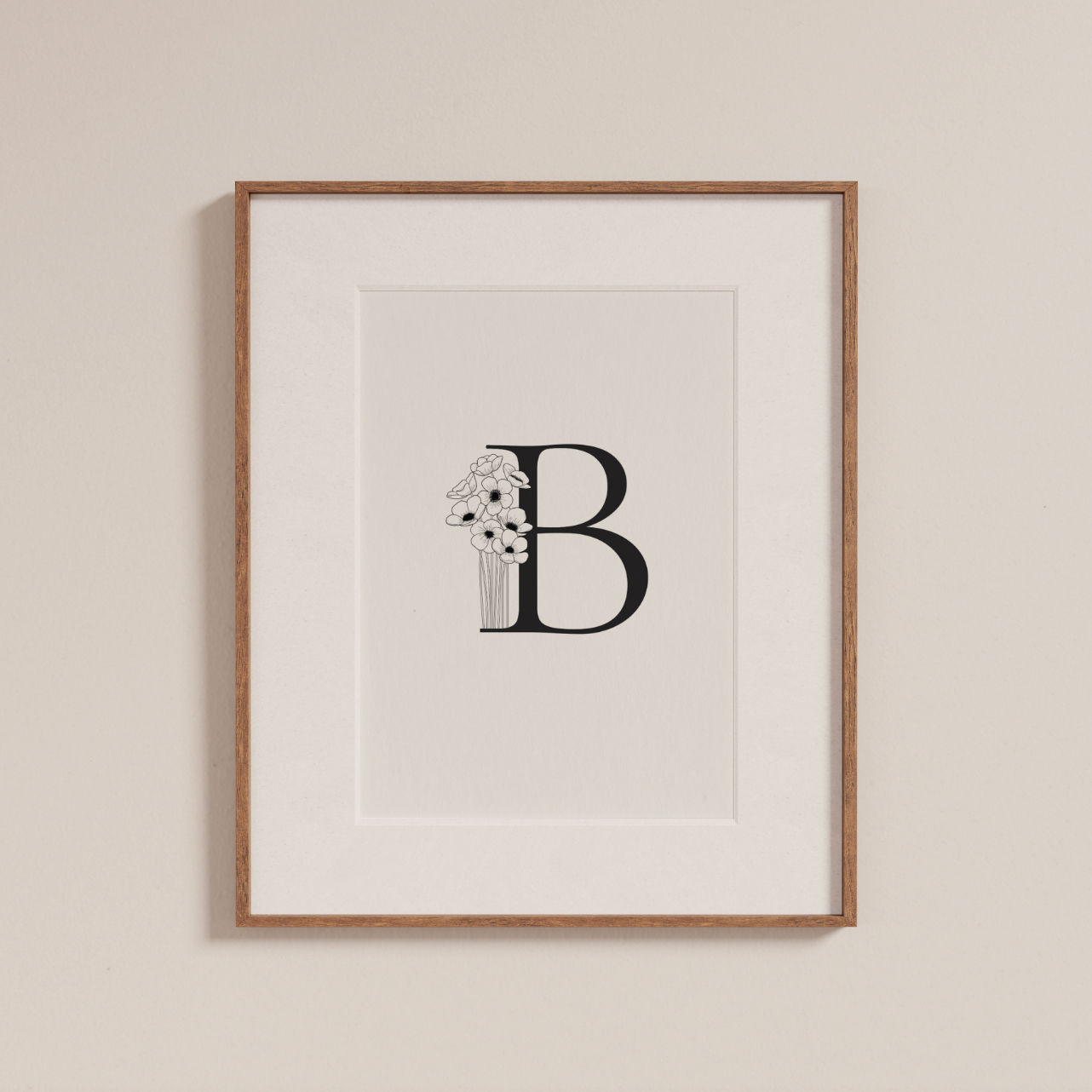 Notes in Bloom Alphabet Print - Letter B
