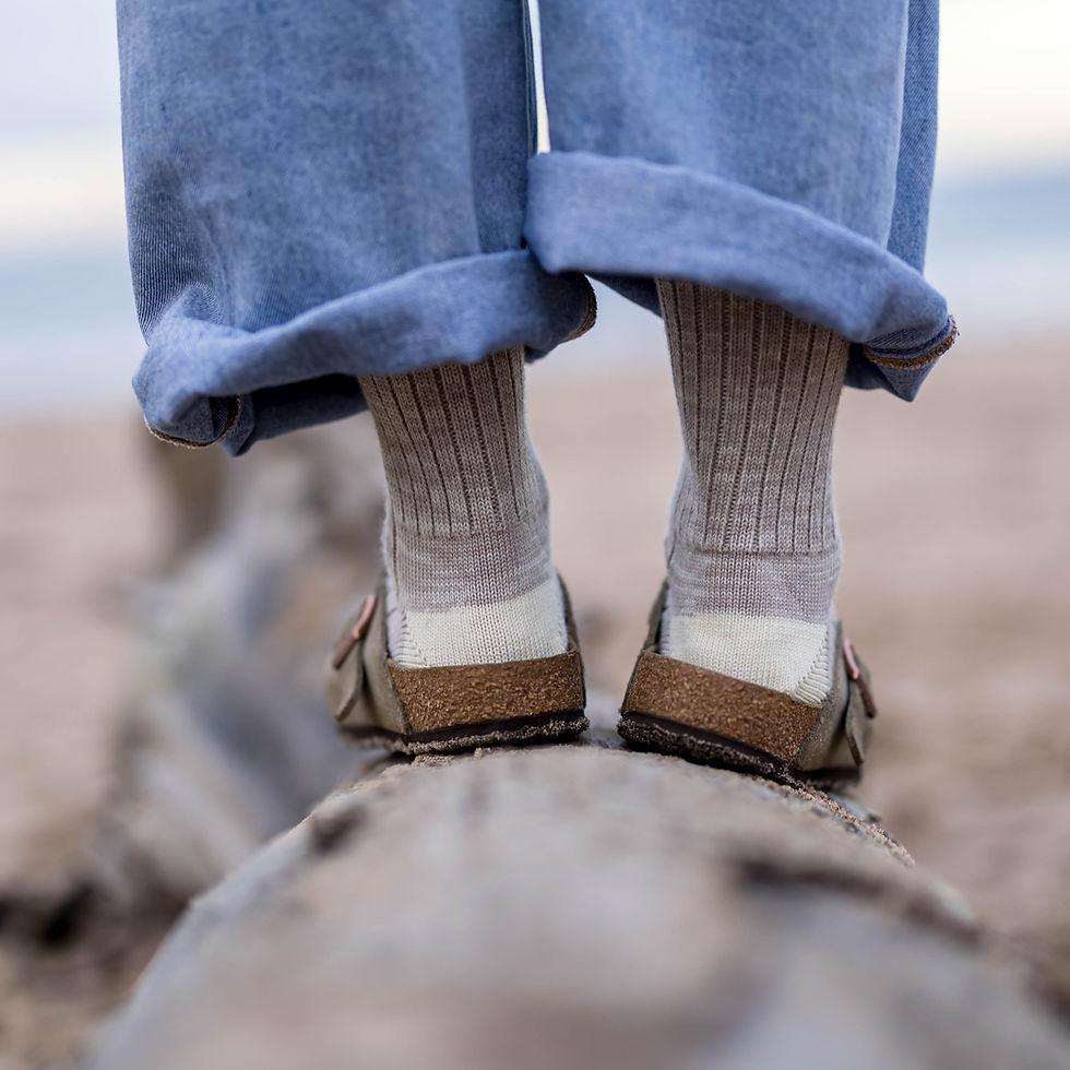 Thumbnail: Barefaced Wool Walking Socks - Oatmeal