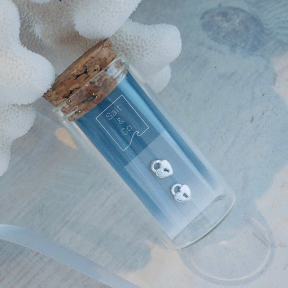 Thumbnail: Salt & Co. Love Lock Stud Earrings