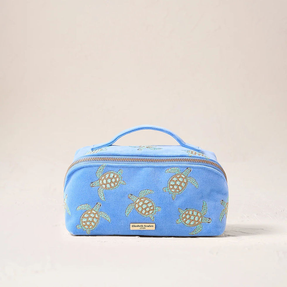 Elizabeth Scarlett - Turtle Conservation Open Flat Makeup Bag