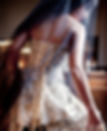 hand-made custom wedding dress back