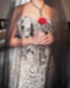 Hand made custom wedding dress front