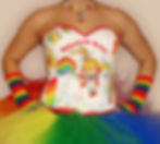 Rainbow Brite overbust corset