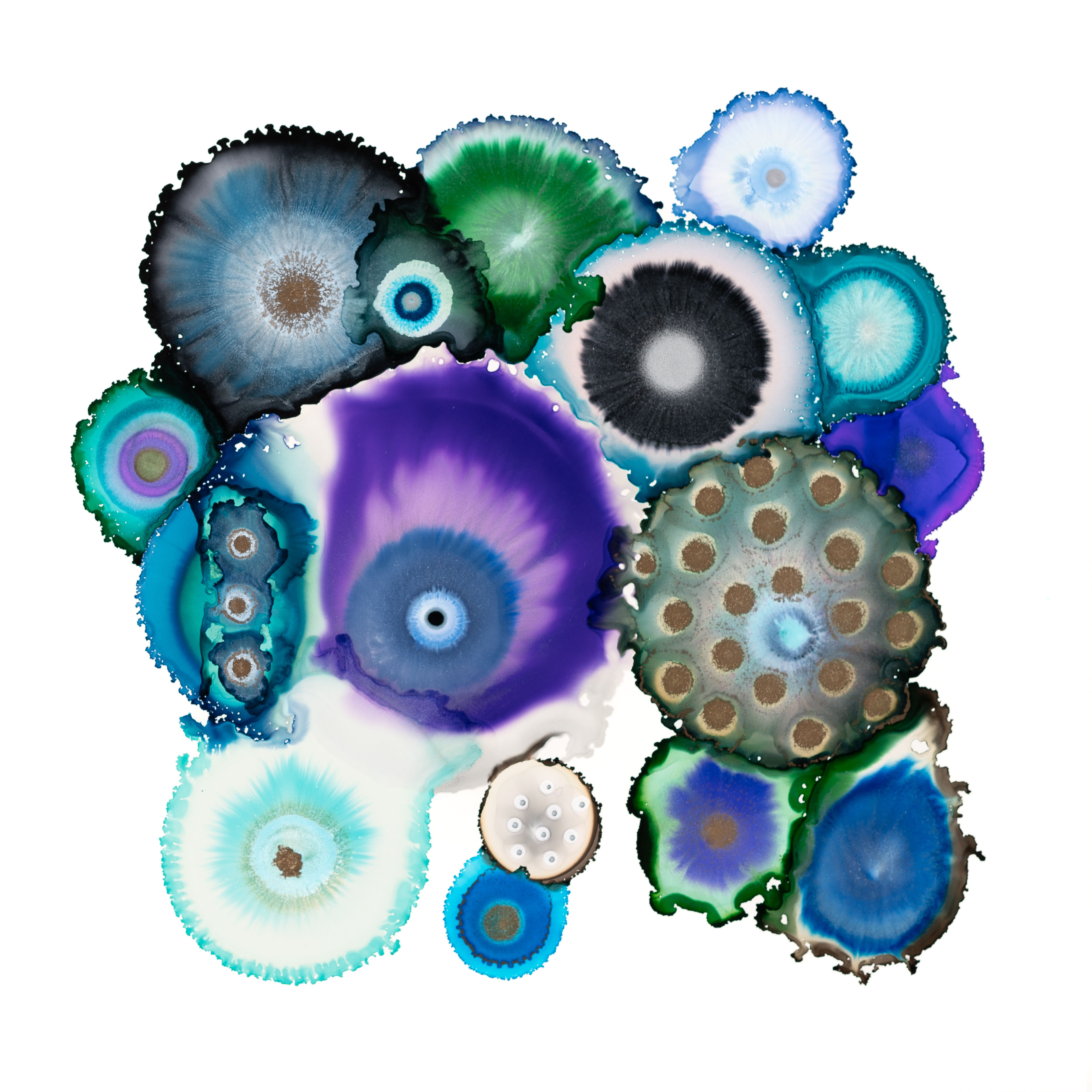 Print on Metal - Purple and Blue Geodes
