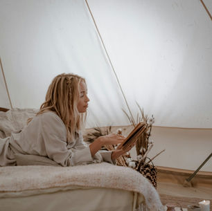 well rested girl relaxing while learning