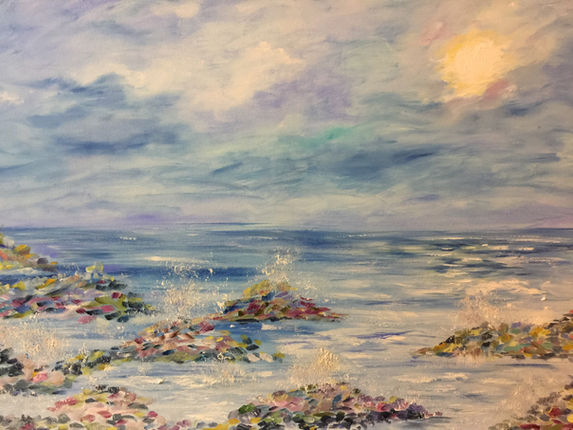 Шкуратова А., Игра моря  80х60 хм 2018.