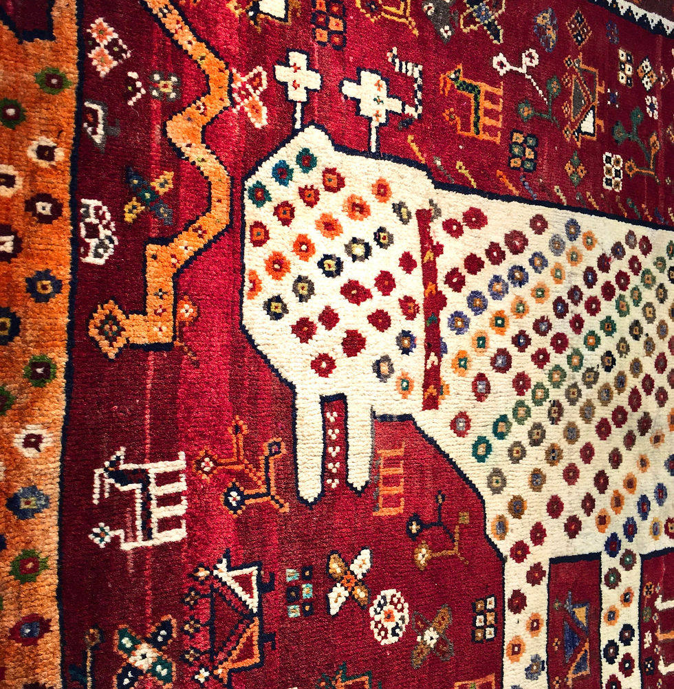 展示作品のご紹介2「変わるライオンラグ」