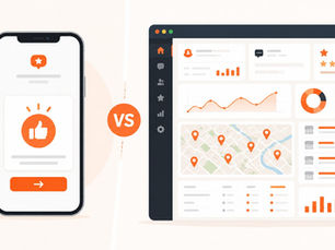 Comparison of QuickFeedback's simple review tool and Birdeye's enterprise platform