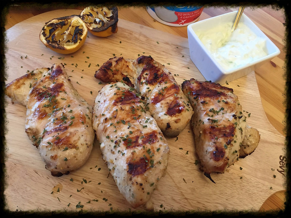Grilled Chicken with Tzatziki Sauce