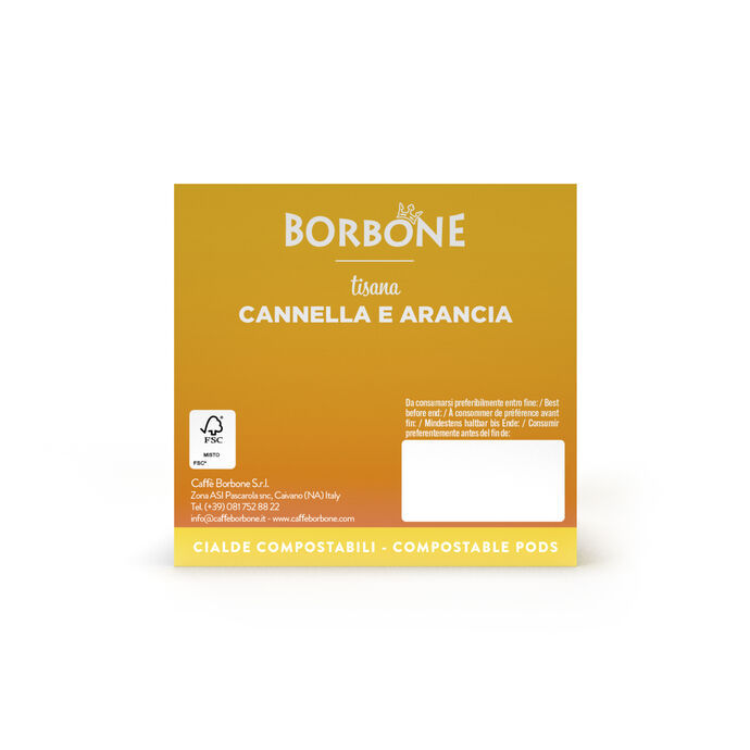 Miniaturbild: 18 BORBONE-KRÄUTERTEE-PODSEN MIT ZIMT UND ORANGE 0,19 €/Pod]