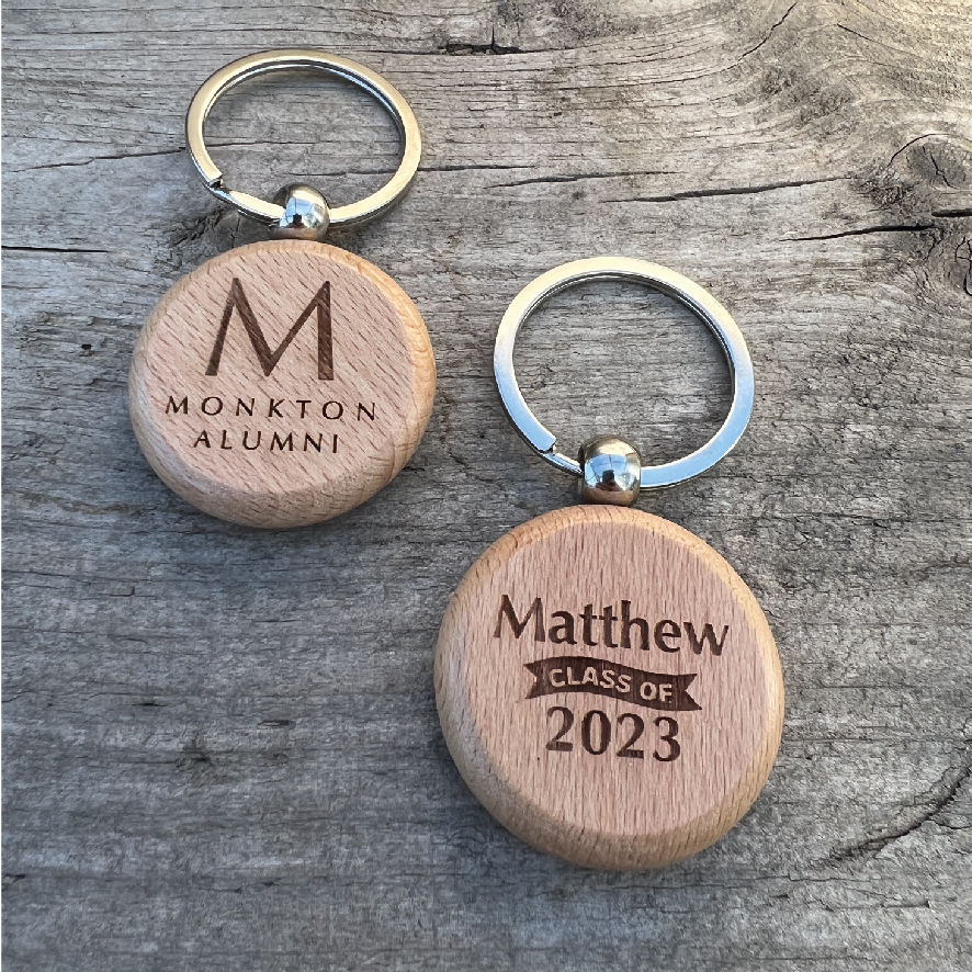 Thumbnail: Round Wooden Keyrings