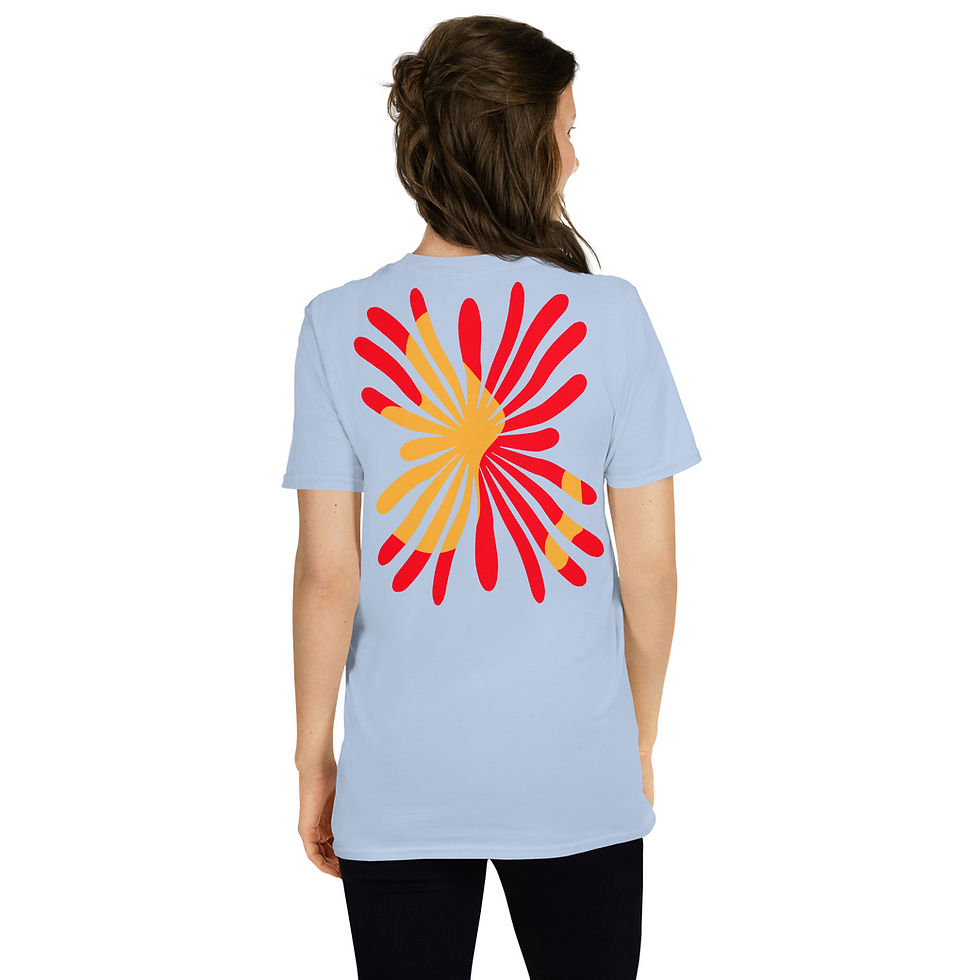 Thumbnail: ART88 RED GOLD 4 DUAL PRINT Unisex TSHIRT Short Sleeve